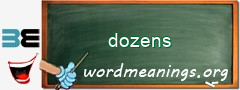 WordMeaning blackboard for dozens